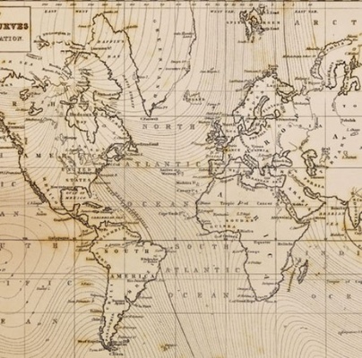 Лист скрапбумаги от Echo Park - MAP, 30х30 см