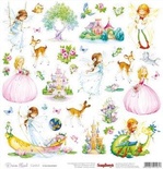 Лист бумаги для скрапбукинга от ScrapBerry's - Волшебная страна - карточки 3, 30,5 х 30,5 см