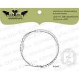 Акриловый штамп Lesia Zgharda R041 Рамка-дудлинг круг прошит, 4,8*4,8 см.