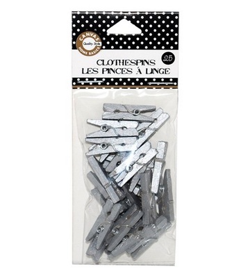 Міні-прищепка Canvas Corp - Silver, 1 штука, довжина 2,5см