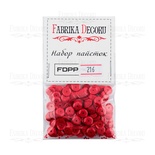 Набор пайеток - 216, размер 8 мм, кружочки, цвет красный, ТМ Фабрика Декора