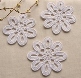 Уютный декор от LESHCHENKO-Вязаный круглый  ажурный мотив "Irish flower", 10см,  1шт.