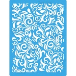 Трафарет - Фабрика Декору - Завитки флора 15см20см