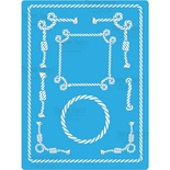 Трафарет багаторазовий 15x20см Морські фоторамки 160, ТМ Фабрика Декору