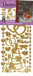 Набір наліпок - висічок HOTP - Wedding & Anniversary Dazzles Gold, розмір 10х2,5см, 39 штук