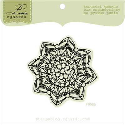 Акриловый штамп Lesia Zgharda F058b Розетка, размер 5,5х5,5 см.