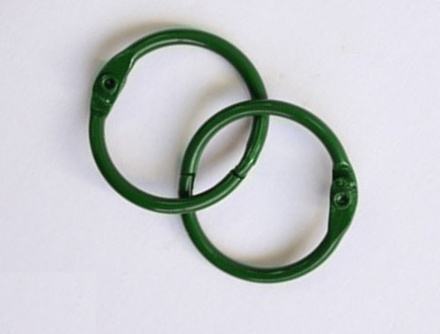 Кільця для альбомів, 2 шт., колір: зелений 40 SCB 2504740