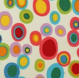 Бавовна Абстрактні кола, щільний (Корея) - білий 45x55см