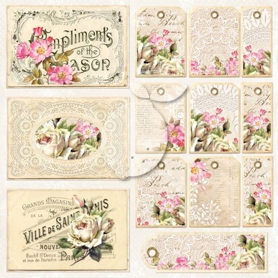 Аркуш двостороннього паперу для скрапбукінгу від LemonCraft - House roses EXTRA EXTRA 04