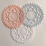 Декор ажурний - міні-серветочка №2 від Allmacrfat, колір на вибір, 10 см, 1 шт