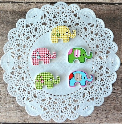 Ґудзики декоративні від Hobby&You - Слоняти, дерево