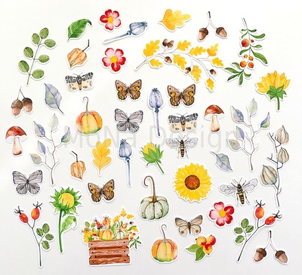 Набор высечек от Mona Design - Осенняя история, 45 элементов