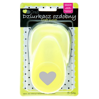 Дірокол фігурний 5см Heart 2, TM dpCraft (Dalprint)