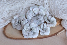 Набор бумажных цветов от WOODchic - "Яблочный цвет" 033