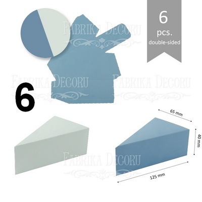 Набір паперових заготовок 003, ТМ Fabrika Dekoru, 6 штук, вибір кольору