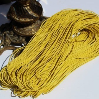 Вощений шнур, 1,5 мм, колір жовтий, 5 метрів