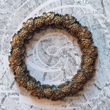 Гіпсова прикраса  "Вінок"  під античне золото від E.В.A., 7см, 1 шт.