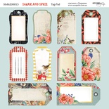 Аркуш двостороннього паперу для скрапбукінгу від Scrapmir - Теги - Sugar and Spice, 20x20cм