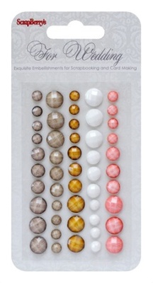 Червоні грановані камінці, 50 шт., 5 кольорів, Весілля 2