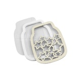 Заготовка для шейкера Баночка з зірками 7,5х10,5см, колір молочний, ТМ Фабрика Декору