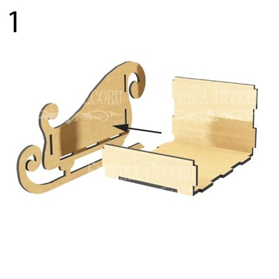 Заготовка для декорування "Саночки - 1" 098, ТМ Фабрика Декору