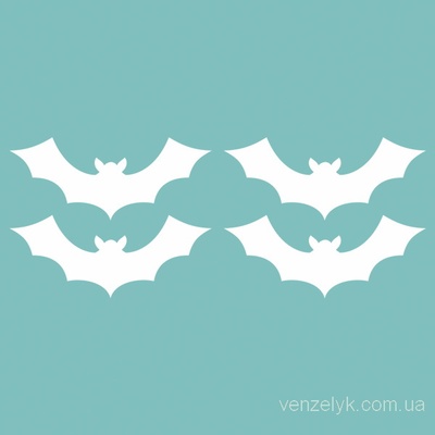 Чипборд от Вензелик - Набор летучих мышей, размер: 32x77 мм