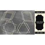 Набір чіпбордів Рамки - геометрія 3 #379 color_Black, ТМ Фабрика Декору