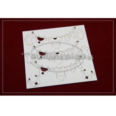 Чипборд Scrapiniec - Стирка детской одежды, 9 элементов