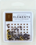 Набор брадс от American Crafts - Mini Glitter Brads Metallic