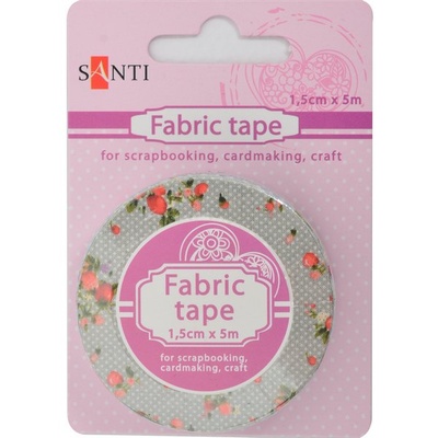 Лента текстильная самоклеющаяся Ягодные мечты, 1.5см*5м, ТМ Santi