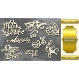 Чипборд Фабрика Декору - Романтика 2, колір золото