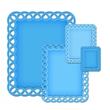 Ніж для вирубки від Spellbinders - Lattice Rectangles, 4 шт
