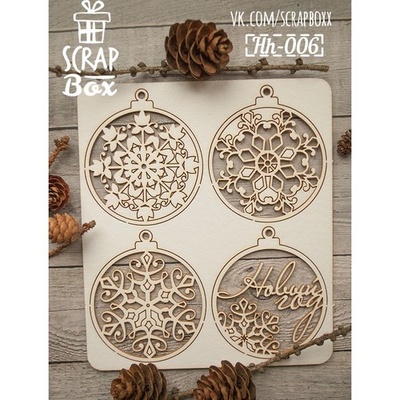 Чипборд ScrapBox - Набір елукових іграшок Hh-006