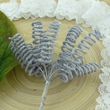 Гілочки зі спіральками, колір срібний, розмір - 10x30мм, 12 шт.