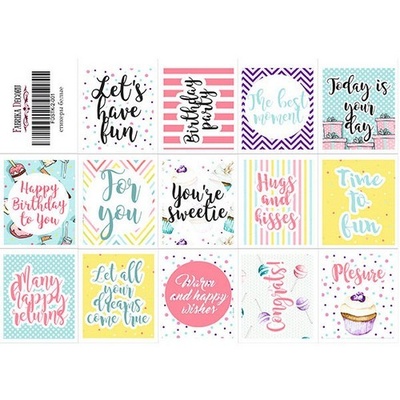 Набір наліпок (стікерів) для журналінгу 2 - 001, ТМ Фабрика Декору