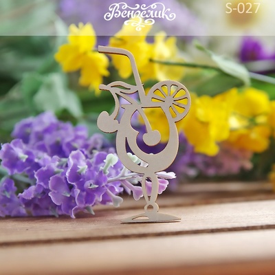 Чипборд від Вензелик - Коктейл, розмір: 31x60 мм