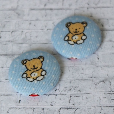 Тканинні топси від Allmacraft - серія Дитячі, ведмедик, діаметр 2,5см, 2