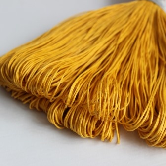 Вощений шнур, 1 мм, колір жовто - гарячий, 5 метрів