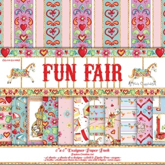 Набір паперу Helz Cuppleditch - Fun Fair, 15x15см, 12 аркушів