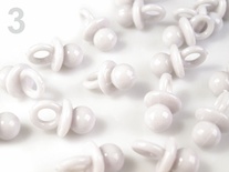 Підвіска Пустушка, біла, розмір 20мм, 5шт.