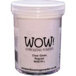 Прозрачная глянцевая  пудра для эмбоссинга от WOW - Clear Gloss - Regular (Large Jar), большая баночка - 160 мл