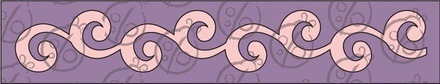 Чипборд. Бордюр "Завитки" №1, 20,3 см