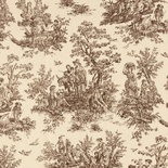 Тканина 100% бавовна - Пастораль коричнево - бежева, 45x65см