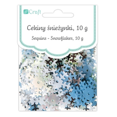 Паєтки сніжинки 12 мм, 10г, TM dpCraft (Dalprint)