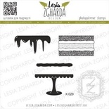 Набір акрилових штампів Lesia Zgharda Тортик K029, 4 шт