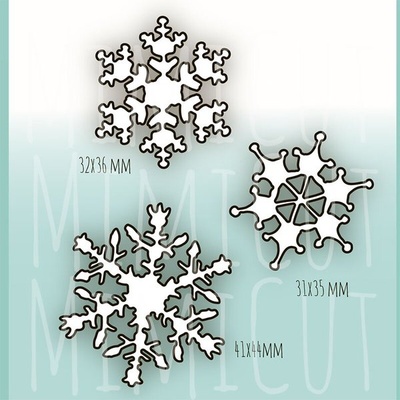 Набор ножей для вырубки от Mimicut "Снегопад", 33x37, 42x45, 32x36мм