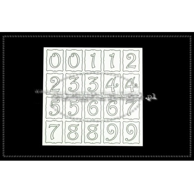 Чипборд Scrapiniec - Цифри в шильдах