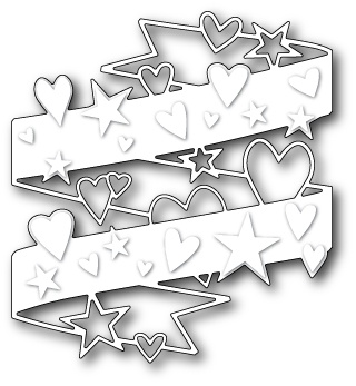 Ніж для вирубки від Poppystamps - Hearts and Stars Wrap