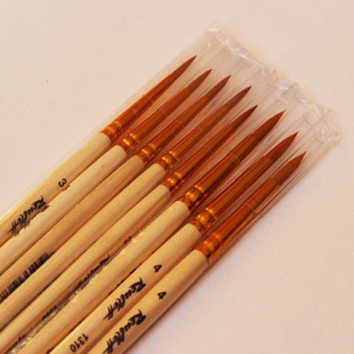 Пензель з синтетики кругла. Ручка коротка 1310, №4