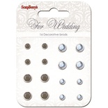 Набір кришталевих брадс "Весілля", колір сірий, блакитний, 16шт.